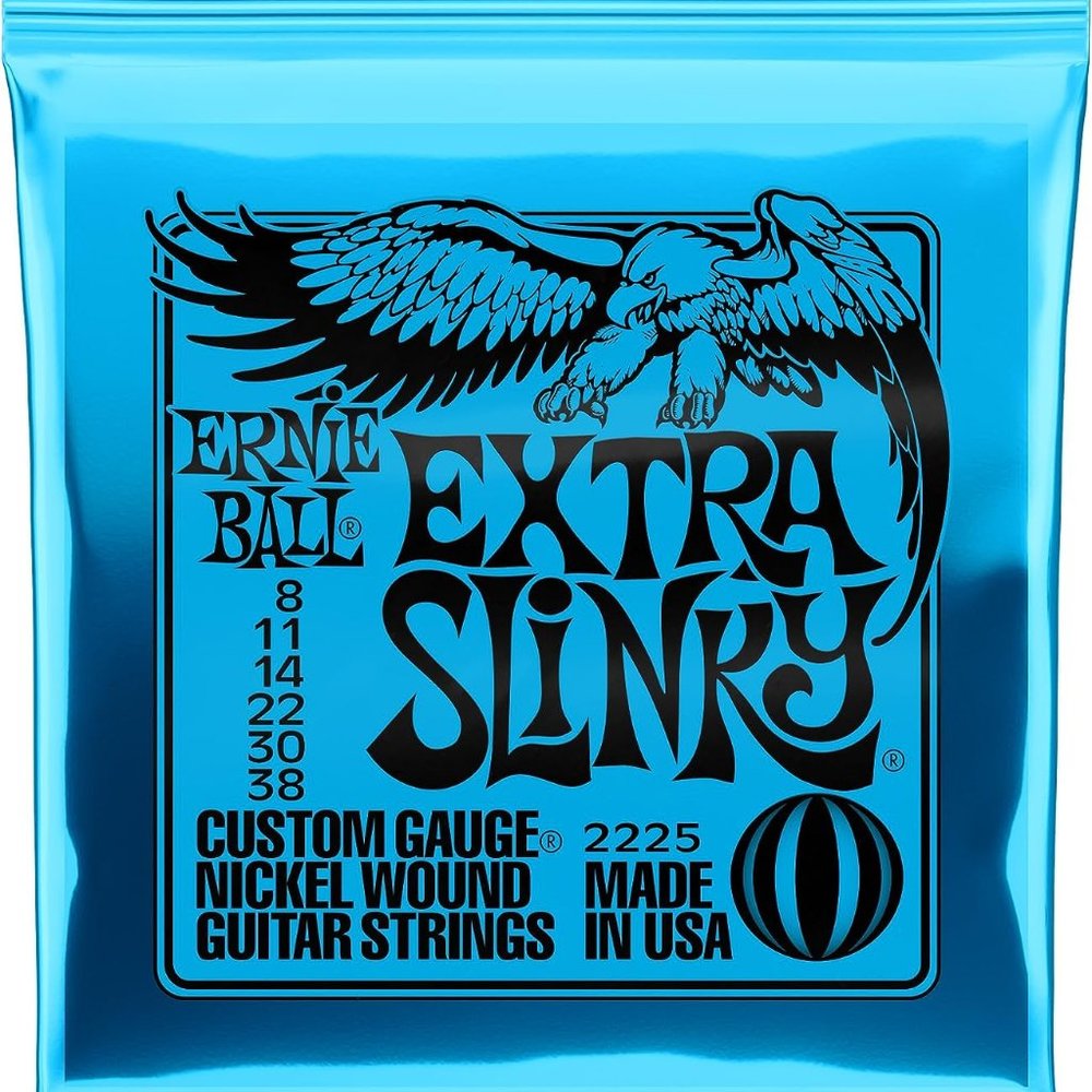 5-Pack Ernie Ball Extra Slinky Nickel Wound Electric Guitar Strings - 8-38 Gauge